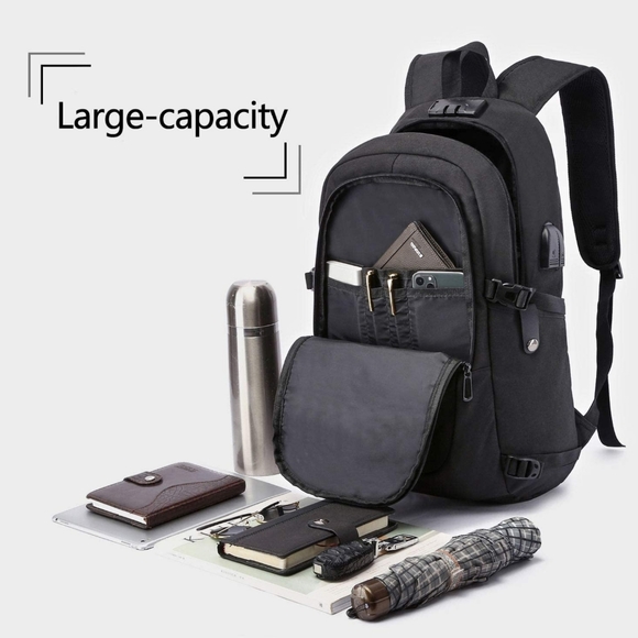 Laptop Backpack,Business Travel Anti Theft Backpack Gift for Men Women with USB - Picture 10 of 12